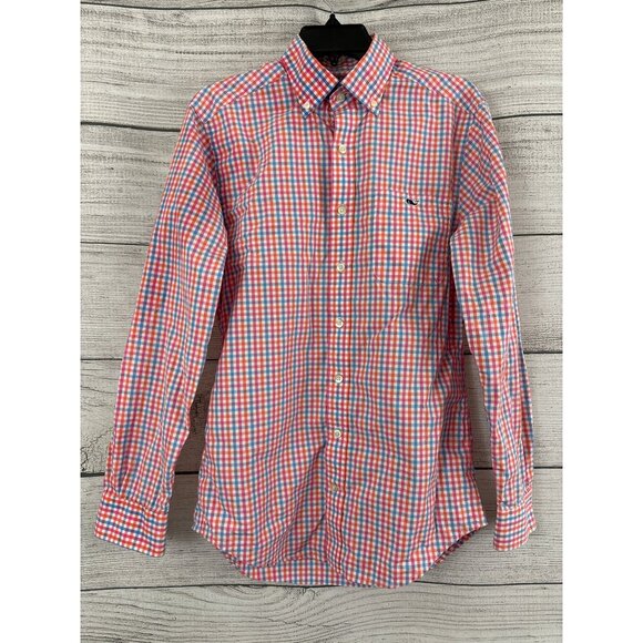 Vineyard Vines Mens Button-Down Gingham Shirt Size S - Picture 1 of 3
